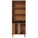 Ver imagem 7 de Kit Aparador Buffet Bar Living com Cristaleira Adega Julia C04 Off White Matte Freijó - Lyam Decor