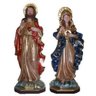 S.c. Jesus E S.c. Maria Com Aureola 30cm Em Gesso - 1