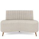 Ver imagem 3 de Sofá Chaise Living 2 Lugares 160cm para Sala Cayman K01 Bouclê Bege - Lyam Decor