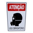 Ver imagem 2 de Kit 2 Placa de Sinalização Obridatorio Uso de Mascara 20 X30