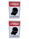Ver imagem 1 de Kit 2 Placa de Sinalização Obridatorio Uso de Mascara 20 X30