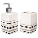 Ver imagem 1 de Kit Banheiro Conjunto Lavabo Porta Sabonete Líquido Kb-319