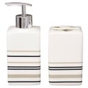 Ver imagem 2 de Kit Banheiro Conjunto Lavabo Porta Sabonete Líquido Kb-319
