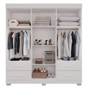 Ver imagem 7 de Guarda Roupas Casal Texas 6 Portas 4 Gavetas com Espelho Salleto Branco