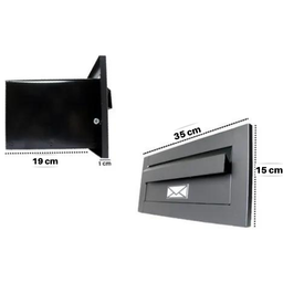 Caixa de Correio Inox Jornal Carta Moderna Preto G - 3 Caixa de Correio Inox Jornal Carta Moderna Preto G - 3