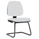 Ver imagem 2 de Kit 2 Cadeiras para Escritório Job Fixa Couro Sintético Branco - Lyam Decor