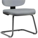 Ver imagem 4 de Kit 2 Cadeiras para Escritório Job Fixa Couro Sintético Cinza - Lyam Decor