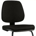 Ver imagem 3 de Kit 2 Cadeiras para Escritório Job Fixa Couro Sintético Preto - Lyam Decor