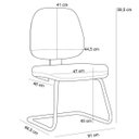 Ver imagem 6 de Kit 2 Cadeiras para Escritório Job Fixa Linho Bege - Lyam Decor