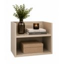 Ver imagem 1 de Mesa Cabeceira Suspensa Vivian MDF Off White Criado Compacta
