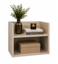 Ver imagem 1 de Mesa Cabeceira Suspensa Vivian MDF Off White Criado Compacta