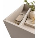 Ver imagem 7 de Mesa Cabeceira Suspensa Vivian MDF Off White Criado Compacta