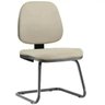 Cadeira de Escritório Job Fixa Suede Bege - Lyam Decor - 1