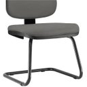 Ver imagem 3 de Cadeira Para Escritório Job L02 Fixa Crepe Cinza - Lyam Decor