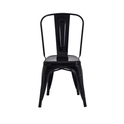 Cadeira Iron Tolix - Industrial - Aço - Vintage - Preto - 2