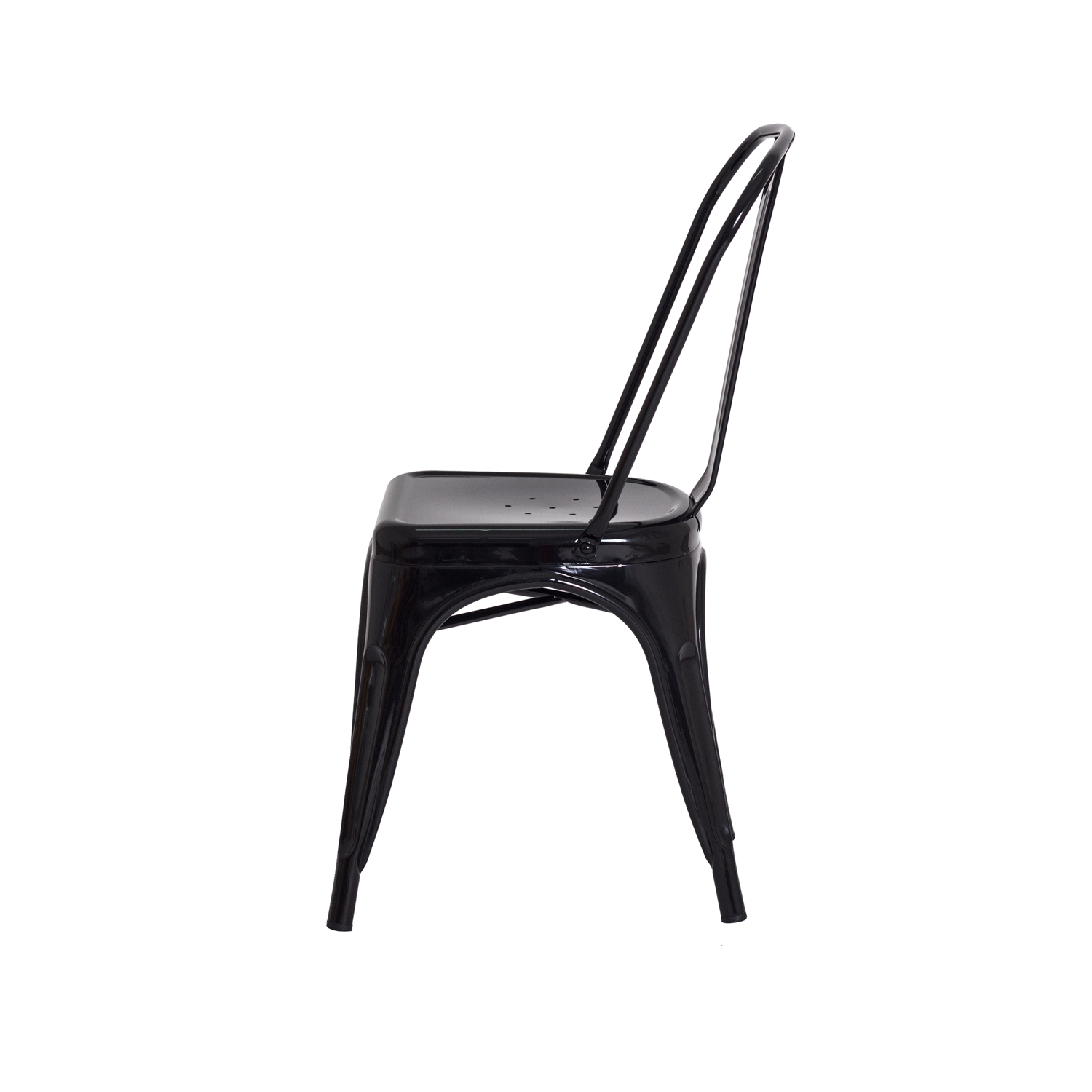 Cadeira Iron Tolix - Industrial - Aço - Vintage - Preto - 3