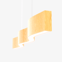 Lustre Madeira Retangular Linear Led Integrado 98cm -snk 01 - Tauari Bq - 2
