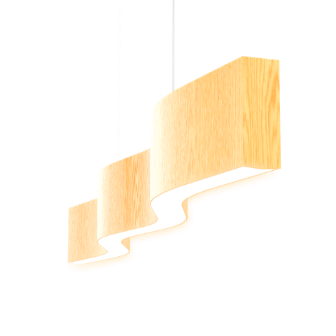 Lustre Madeira Retangular Linear Led Integrado 98cm -snk 01 - Tauari Bq