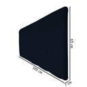 Ver imagem 2 de Painel Estofado Thaina 195 cm Para Cama Box Quarto King Size MV Estofados Suede Azul Marinho