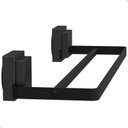 Ver imagem 3 de Porta Toalha Suporte Toalheiro com Ventosa Duplo Preto Max