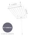 Ver imagem 2 de Varal De Teto Tradicional 80cm x 07 Varetas - Em Alumínio Branco