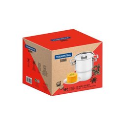 Cuscuzeira Brava 2,1L Em Aço Inox com Alça e Tampa Tramontina 62419/140 - 3 Cuscuzeira Brava 2,1L Em Aço Inox com Alça e Tampa Tramontina 62419/140 - 3