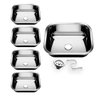 5 Cubas Pia Inox N0 40x34x17 Aço 430 Cozinha As Atacado Kit - 1