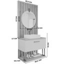 Ver imagem 3 de Gabinete Suspenso com Cuba, Painel Ripado e Espelheira 80cm Mari Espresso Móveis