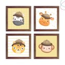 Ver imagem 1 de Quadro Decorativo Infantil - Safari Baby Amarelo:tabaco