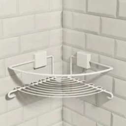 Porta Shampoo De Canto Branco - Linha Premium Decotec - 1
