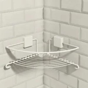 Porta Shampoo De Canto Branco - Linha Premium Decotec
