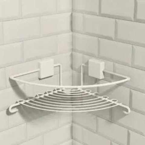 Porta Shampoo De Canto Branco - Linha Premium Decotec