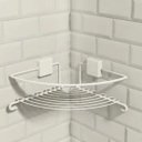 Ver imagem 1 de Porta Shampoo De Canto Branco - Linha Premium Decotec
