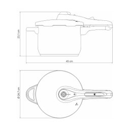 Panela de Pressão 6l Tramontina Aço Inox Fundo Triplo Solar - 8