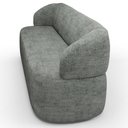 Ver mais imagens de Sofá 3 Lugares Orgânico Sala de Estar Living 205cm Carmen F04 Linho Cinza - Lyam Decor