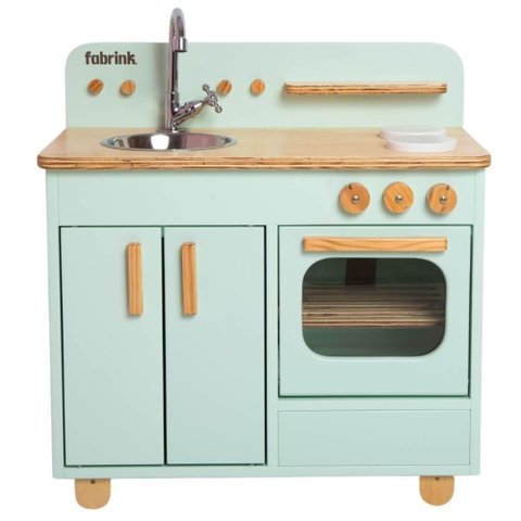 Bancada Infantil Verde Claro de Madeira Fabrink Brincadeira Criativa