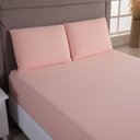 Ver imagem 2 de Jogo de Cama Lençol Sereno Casal em Malha Algodão - Salmão