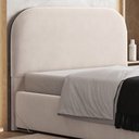 Ver imagem 1 de Cabeceira Cama Box Casal 140cm Orgânica Lanna W01 Suede Bege - Lyam Decor