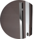 Ver imagem 2 de Porta Pivotante Alumínio Lambril Visione c/Puxador D.Mix Corten 100 Brimak