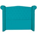 Ver imagem 1 de Cabeceira Estofada Sienna para Cama Box Queen 160 cm Suede Azul Turquesa