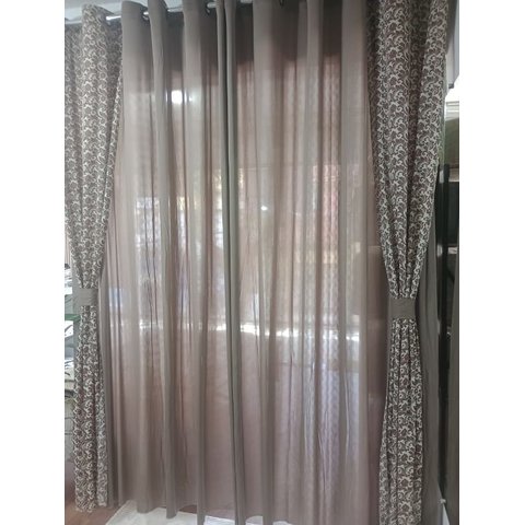 Cortina Malha Nina Arabescos 2,5m X 4,32 Seven Textil