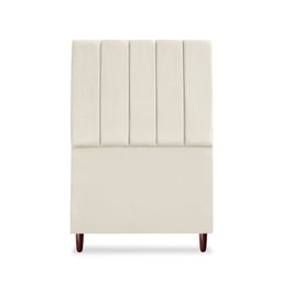 Cabeceira Estofada Cama Box Solteiro Carla 90cm com Frame Suede:bege - 3
