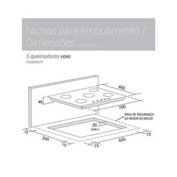 Cooktop à Gás 5 Bocas Suggar Fg5005Vp Preto Bivolt - 2 Cooktop à Gás 5 Bocas Suggar Fg5005Vp Preto Bivolt - 2