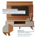 Ver mais imagens de Rack com Painel para TV até 65 Polegadas 185cm x 187cm com LED 100% MDF Pés em Madeira Maciça Ares