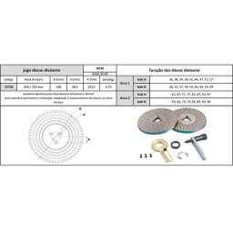 Jogo Discos Divisores Dp 2 para Mesa Divisora - Jg Tools - 5