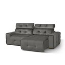 Ver imagem 3 de Sofá Retrátil e Reclinável Jaguar 2,90m - Fortbello Estofados:cinza