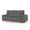 Ver imagem 4 de Sofá Retrátil e Reclinável Jaguar 2,90m - Fortbello Estofados:cinza