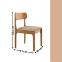 Ver imagem 4 de Conjunto de Mesa de Jantar Bellini Tampo 180cm Laqueado Canto Moeda 6 Cadeiras Bellini Off White/Veludo Bege/Imbuia Marrom/Cinamomo/La