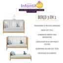 Ver imagem 3 de Berço Americano 3 em 1 com Colchão Incluso Multimóveis MP0527PA Madeirado/Branco