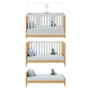 Ver imagem 5 de Berço Americano 3 em 1 com Colchão Incluso Multimóveis MP0527PA Madeirado/Branco